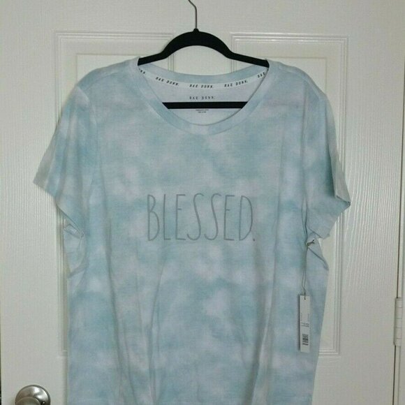 NWT Rae Dunn "BLESSED" Graphic Tee T-Shirt Tie-Dye Plus 1X - Picture 3 of 11
